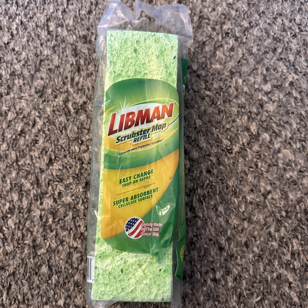 Libman Scrubster Mop Refill Easy Change Snap On Refill New